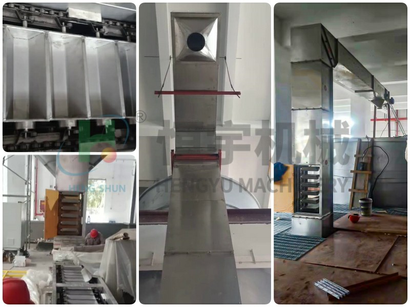 z型提升機(jī)的特點(diǎn)主要集中在，提升物料破碎率低，機(jī)身封閉環(huán)保，產(chǎn)量大，組合形式靈活，一排多點(diǎn)卸料等。該設(shè)備目前已在各行業(yè)得到應(yīng)用，耐火材料、醫(yī)藥化工、環(huán)保市政工程、食品五金等。~1